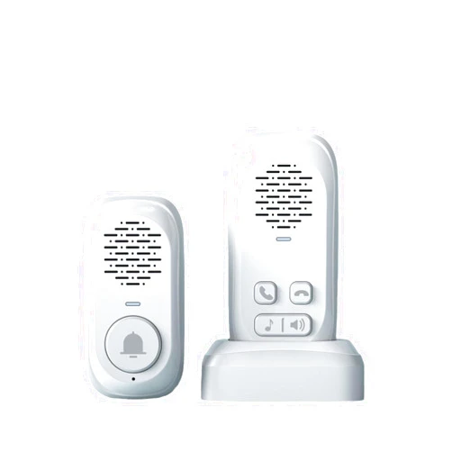 PANDAAR Wireless Intercom Doorbell,1000ft Range Doorbells for Home,Intercom 4 Volume Levels,Rechargeable Battery,Waterproof,Two-Way Communication System for Home Classroom (White)