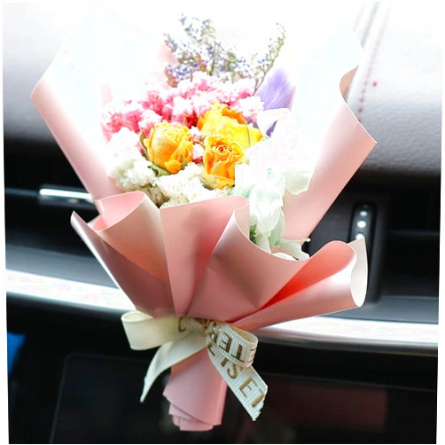 BtlBee Small Bouquet Car Air Freshener Vent Clips Mini Dried Flower Bouquet Car Air Conditioning Outlet Perfume Clip Decoration Car Essential Oil Diffuser Vent Clip Auto Interior Accessories Style 12