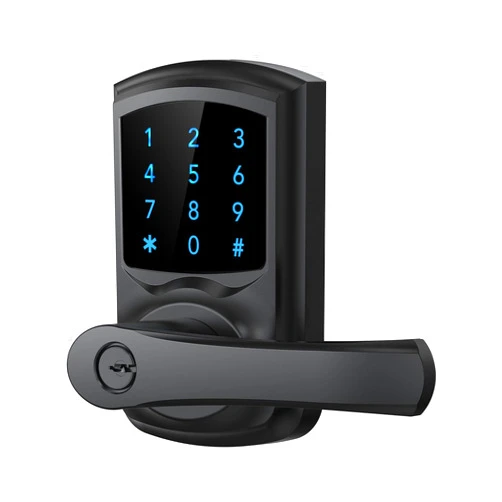 HIDALIFE Keyless Entry Door Lock, Keypad Door Lock with Handle, Electronic Door Lock, Touchscreen, Auto-Locking, Anti-peep Password, Easy to Install for Front Door, Home, Office, Matte Black