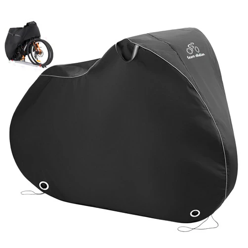 TeamObsidian Bike Cover - Waterproof Outdoor & Indoor Bicycle Storage For 2 Bikes - Heavy Duty Ripstop 210D Tent Material - Stationary Electric Bike Protection for All Seasons
