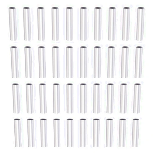 PH PandaHall 500pcs 10mm Stainless Steel Tube Beads Straight Spacer Beads Smooth Tube Loose Beads Connector Findings for Bracelets Necklaces Crafts Jewelry Making, 2mm Hole