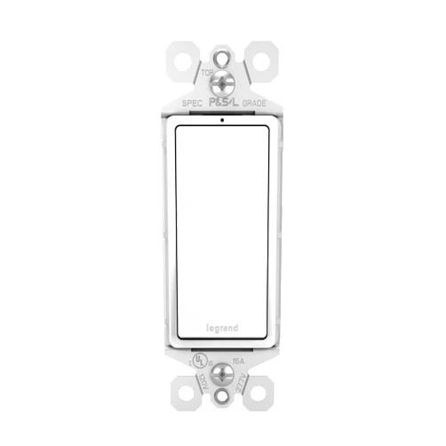 Pass & Seymour Legrand radiant TM873WSLCC10 15 Amp Rocker Wall Switch with Locator Light, 3-Way Pole Decorator Light Switches, White (1 Count)