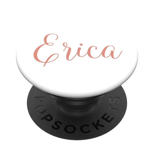 Personalized Custom Names by M.Kokolo Erica Personalized Blush Pink and White Custom Name PopSockets PopGrip: Swappable Grip for Phones & Tablets