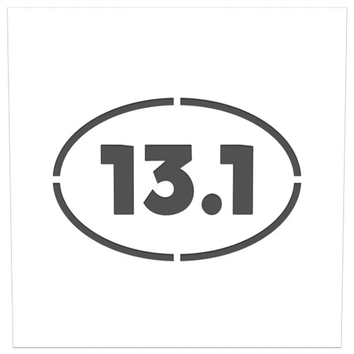 Sniggle Sloth 13.1 Half Marathon Runner Wall Cookie DIY Craft Reusable Stencil - 5.5 Inch
