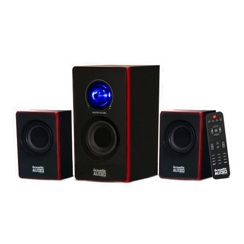 Acoustic Audio by Goldwood 2.1 Bluetooth Speaker System 2.1-Channel Home Theater Speaker System, Black (AA2103)