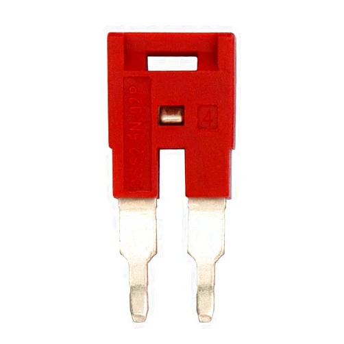 International Connector Dinkle DSS2.5N-02P DIN Rail Terminal Block Press-Fit Jumper DK2.5N Two Pole, Pack of 20