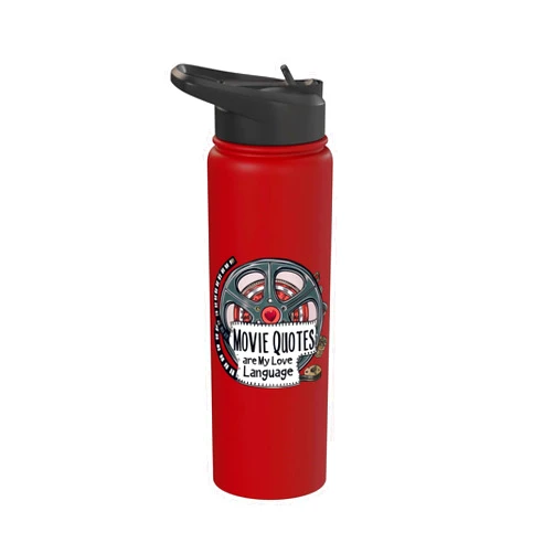 Splendid's Things Movie Quotes Are My LoveLanguage Movie Quotes Are My Love Language for Movie Film Buff Stainless Steel Insulated Water Bottle