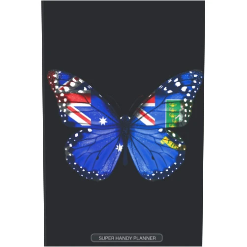 Popini Country Planners Planner: AustraliaBritish Virgin Islands Butterfly Combined Flag For Australian British Virgin Islanders
