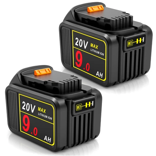 TREE.NB 2Pack 9000mAh 20V Battery Replacement for Dewalt N123283 DCB206 DCB209 DCB181-XJ DCB181 DCB180 DCB201-2 DCB200 DCB203 DCB204 20V DCF/DCD/DCG/DCS Series Cordless Tools with LED Indicator