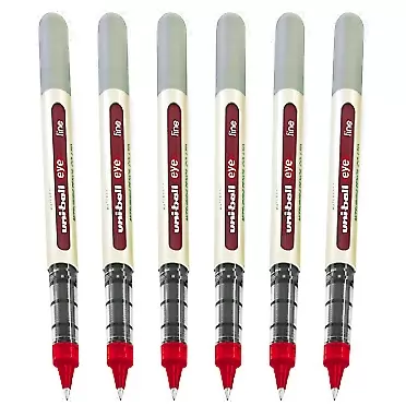 Uni-Ball EYE - UB-157 Rollerball Pens - 0.7mm Nib - Red Wine - Pack of 6