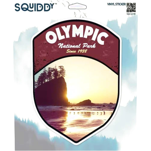 Squiddy Olympic National Park - Vinyl Sticker Decal for Phone, Laptop, Water Bottle (3