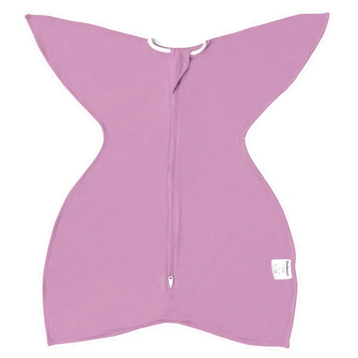 Bebon Transition Swaddle - Baby Wearable Blanket - Baby Sleep Sack - 2-Way Zipper - 95% Bamboo Viscose Fiber / 5% Spandex TOG 0.5 - Cozy Sleep Wrap design by pediatric (Lavender Bliss, Medium 6-12 Month)