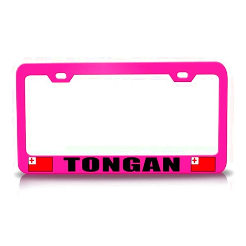 Custom Brother Tongan Flag Metal Car SUV Truck License Plate Frame Pn y33