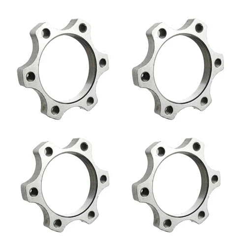Zelerdo 4 Pack Bike Freewheel Threaded Hubs Disk Aluminium Alloy Brake Rotor 6 Bolt Flange Adapter (44mm)