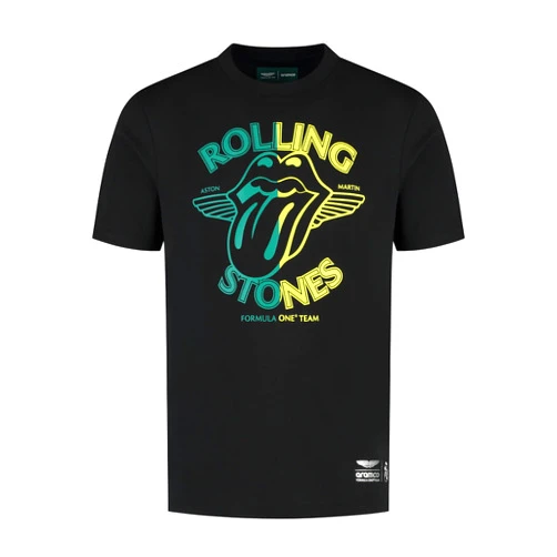 Aston Martin F1 Rolling Stones Tshirt Black