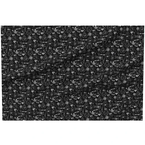 Spoonflower Fabric - Ouija, Halloween, October, Fall, Black, White, Spooky, Ghost, Pumpkin Printed on Petal Signature Cotton Fabric by The Yard - Sewing Quilting Apparel Crafts Decor