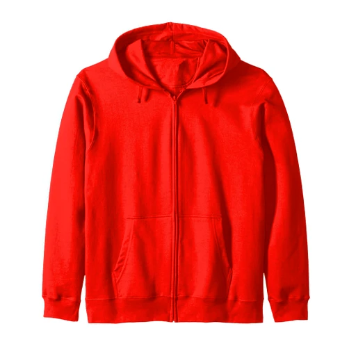 Cool Devil , Devil Laughing in Red and Yellow Zip Hoodie