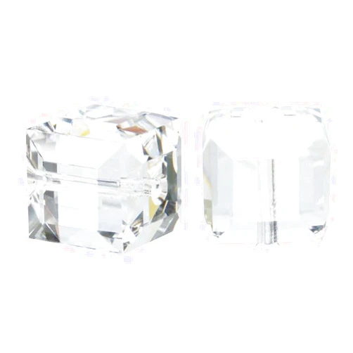 Adabele 50pcs Adabele Austrian 8mm Faceted Loose Cube Crystal Beads Crystal Clear Compatible with Swarovski Crystals Preciosa 5601 SSC801