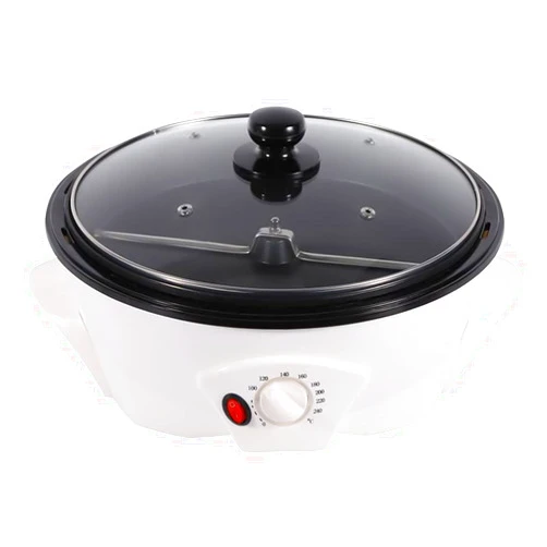 HinLIaDa Electric Coffee Roaster, 800W 110V Household Coffee Bean Roasting Baking Machine, Coffee Bean Roaster Machine with Lid, 0-240℃ Temperature Adjustment, Non-stick Pot, for Cafes Families Clubs