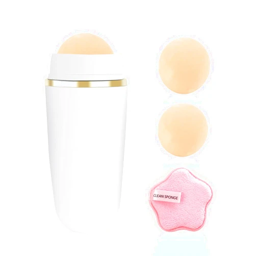 Simpout Oil Control On The Go, Oil Absorbing Volcanic Roller with Two Replaceable Volcanic Ball and Cleaning Sponge, Reusable Portable Oil Control Roller, Oil Control Blotting Tool