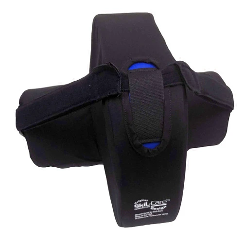 Skil-Care Abductor Pillow Cushion for Side Sleeping & Hip Alignment, 10”x14”x13”, Leg Support Cushion with Strap for Bed Positioning, Prevents Contracture & Abduction, Orthopedic Knee Pillow, 555060