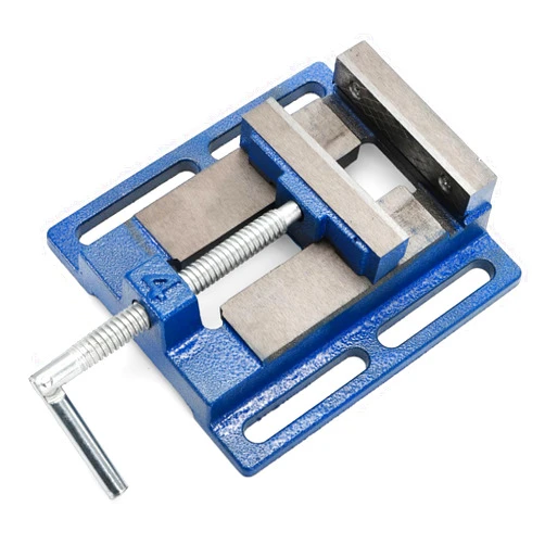 Nagpew Drill Press Vise, 4 Inch Jaw Opening Machinist Vise, Heavy Duty 45 Steel Low Profile Vise Bench Clamp for Drilling, Crafting, Modeling, Milling, Woodworking, Machinery
