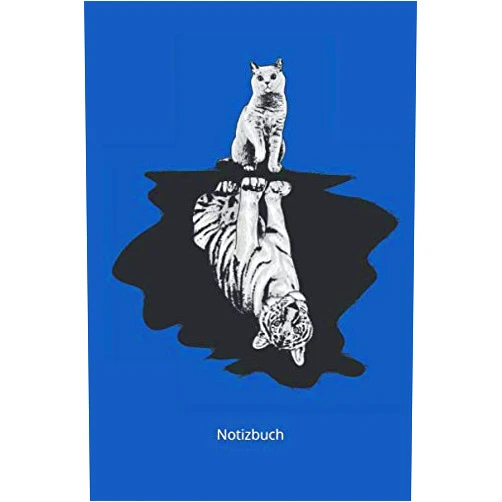 German Edition by Schatten Katze Tiger (Author) Notizbuch: Katze Schatten Weißer Tiger Schattenspiel Kätzchen Geschenk (Liniertes Notizbuch mit 100 Seiten für Eintragungen aller Art) (German Edition)