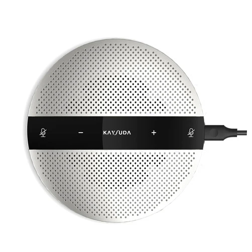 KAYSUDA USB Speaker Phone 360° Omnidirectional Microphone Portable Conference Speakerphone Echo Cancellation for Teams, Zoom, VoIP Calls, Webinar, Phone, Call Center, Recording