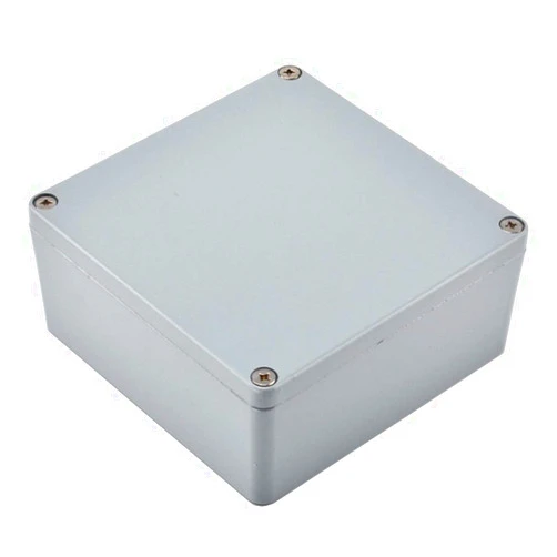 BestTong Aluminum Alloy Metal Small Dustproof Waterproof IP66 Junction Box Extruded Industrial Structure Indoor Outdoor Universal Electric Project Enclosure Grey 6 x 6 x 2.8 Inches(160mmx160mmx70mm)