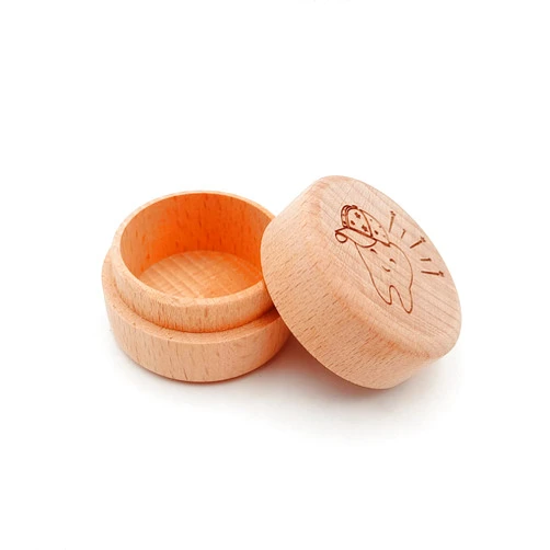 WOOPSOO Tooth Fairy Box for Boys and Girls, Wooden Baby Teeth Fairy Holder Tooth Storage and Saver Box for Kids Lost Teeth,Saver Organizer Storage Box for Kids Keepsake Baby Shower Birthday Present