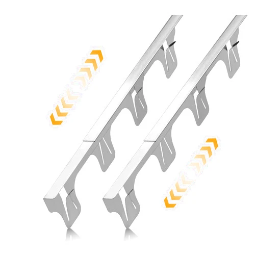 SZJHXIN Stove Gap Filler, Stove Gap Covers Stainless Steel, Adjustable 13.8-27.5 In(2 Pack), Heat Resistant, Gas Stove Side Gap Protector, Silver