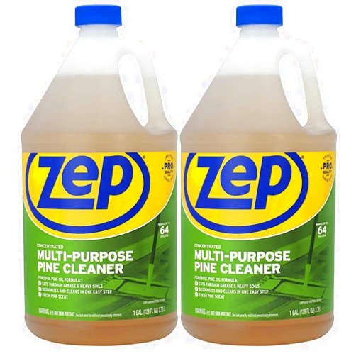 Zep Concentrated Multi-Purpose Pine Cleaner - 128 ounces (Pack of 2) ZUMPP128 - Multi-Purpose Cleaner for Professional, Commercial and Household Use, From the Bathroom to Kitchens and Dining Rooms