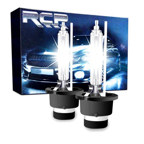 RCP - D4S6 - (A Pair) D4S/ D4R 6000K Xenon HID Replacement Bulb Diamond White Metal Stents Base 12V Car Lamps Head Lights 35W