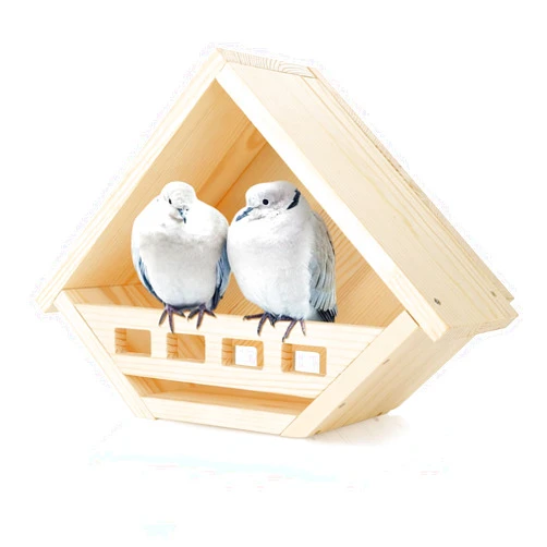 Chihutown Dove Nesting Box, Wood Dove Bird House, Waterproof Bird Houses for Outside, Pigeon Nest Fits for Small to Medium-Sized Birds, Safe Backyard Birding Supplies, Garden Decor (Natural)