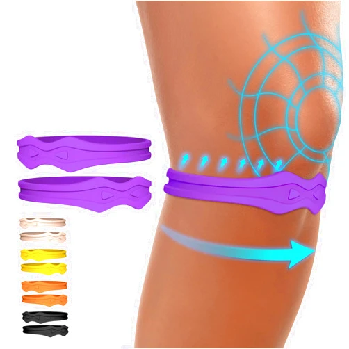Fit Geno Fitgeno Knee Strap Patella Support: Knee Band for Patellar Tendon Pain Relief - Knee Brace for Tendonitis Jumpers Running Sports Basketball Men Women 2 Packs Purple