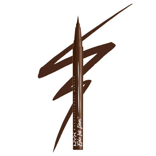 NYX PROFESSIONAL MAKEUP Epic Ink Liner, Waterproof Liquid Eyeliner with Vegan Formula - Dark Chocolate (Dark Brown Matte)