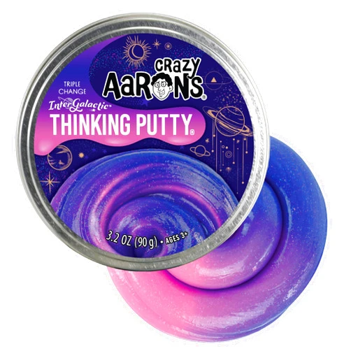 Crazy Aaron's Thinking Putty - Intergalactic - Triple Color Changing Putty for Kids and Adults in a 4