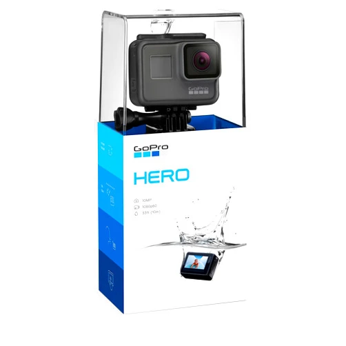 GoPro Hero — Waterproof Digital Action Camera for Travel with Touch Screen 1080p HD Video 10MP Photos GoPro HERO w/o GoPro Plus
