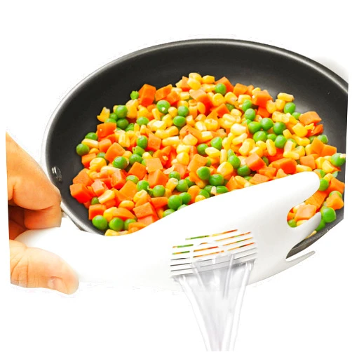 Kitchen Discovery Multifunctional Scoop Strainer – Kitchen Discovery – Slotted Colander Spoon Scoops and Drains, Serves Rice, Separates Eggs, Sprinkles Powdered Sugar