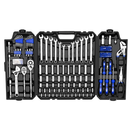 Prostormer 240-Piece Mechanics Tool Set, General Assorted SAE/Metric Sockets and Wrenches Automotive Repair Tool Kit with Plastic Storage Toolbox