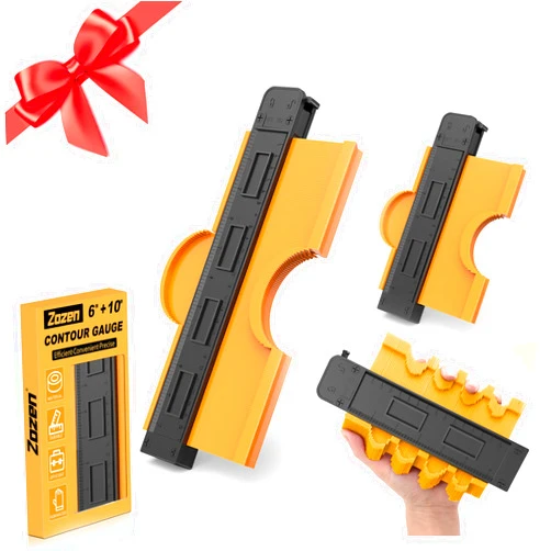 Zozen Contour Gauge with Lock, 2 Pack Contour Gauge Profile Tool, Contour Gauge Duplicator 10'' and 6'', Measure Copy Tool, Cool Gadgets for Men, Gifts for Men Dad Husband.