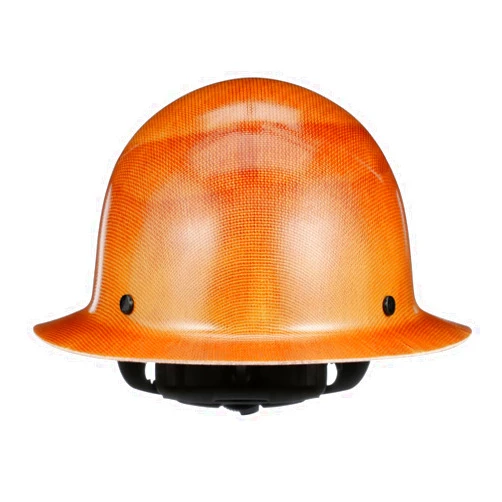MSA Skullgard Full-Brim Hard Hat with Suspension - Non-Slotted Cap, Made of Phenolic Resin, Radiant Heat Loads up to 350F, Standard Size Hard Hat | Fas-Trac III Ratchet Suspension
