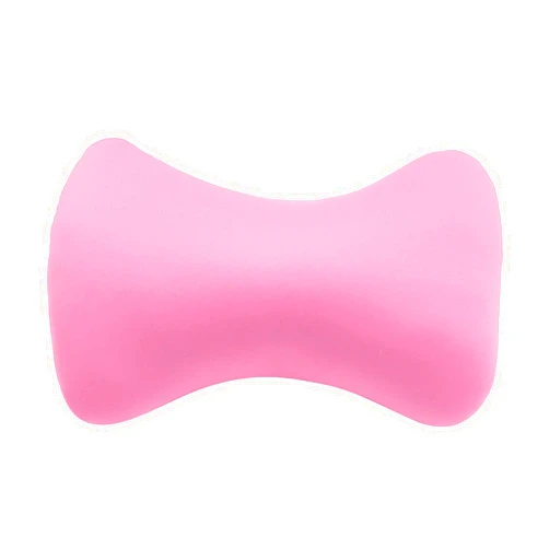 Longaoa Microbead Roll Neck Pillow Mini Microbeads Bone Type Travel Pillow Soft Mooshi Jelly C-ervical Pillow Cushion Back Head Neck Support Sleeping Throw Pillows for Home Sofa Bed (Pink, 1pc)