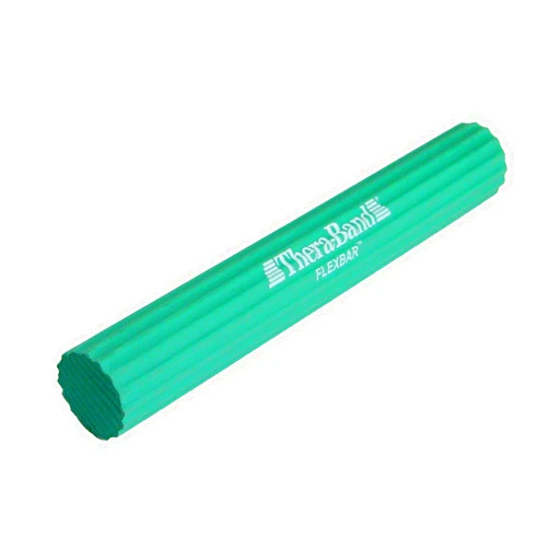 THERABAND FlexBar, Tennis Elbow Therapy Bar, Relieve Tendonitis Pain & Improve Grip Strength, Resistance Bar for Golfers Elbow & Tendinitis, Green, Medium, Intermediate