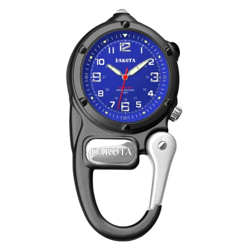 Dakota Mini Clip Microlight, Quality Pocket and Fob Watch, Premium Durability Outdoor Gifts for Men, Use for Fishing Hunting, and More, LED Flashlight, Clip on Watch