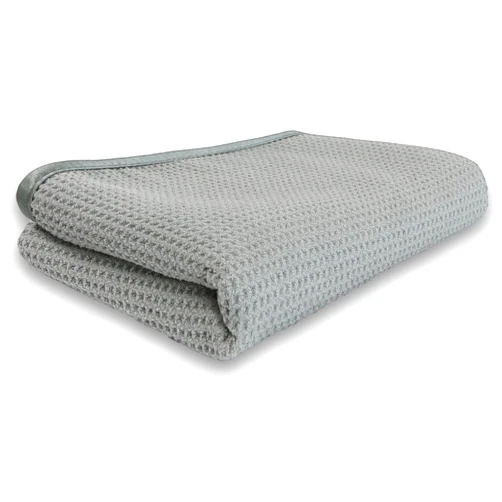 Simple Houseware Waffle Weave Gray Matter Microfiber Drying Towel, 25 x 36 Inches, Grey