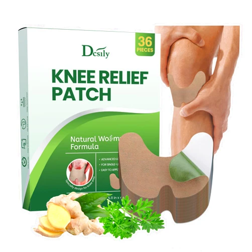 Dcsily Knee Relief Heat Patches for Back: 36Pcs Maximum Strength Knee Relief Patches with Menthol Wormwood Extract - 8-Hour Relief Extra Strength ICY Hot Patches for Knee, Back, Neck, Shoulder, Joint, muscle