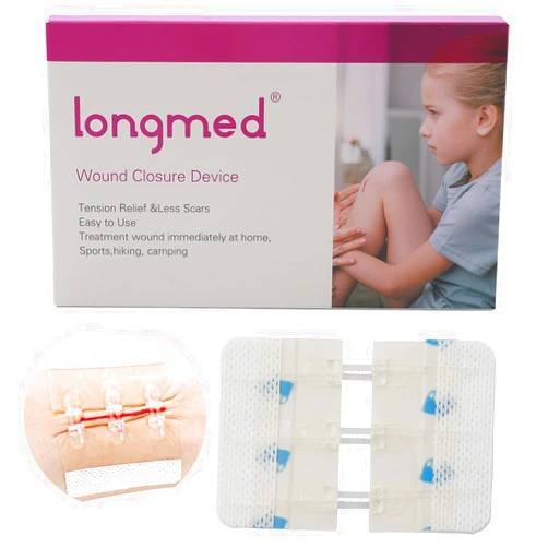 Longmed Emergency Wound Closure Strips Butterfly Bandages Stitch Sutures Adhesive Bandages for First Aid Zipper Laceration Repair Without Stitches for Wound Care (S)