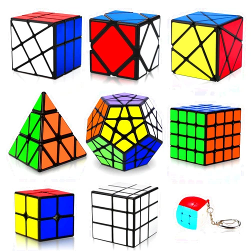 Coolzon Speed Cube Set, Puzzle Cube,9 Pack Magic Cubes Pyraminx Pyramid + 2x2 + 3x3 + 4x4 + Megaminx + Mirror + Mini 3x3 + Skewb + Fenghuolun Puzzle Cube Toy for Kids & Adults