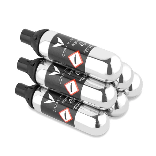 Coravin Wine Preservation System Replacement Argon Capsules, 6-Pack, Silver
